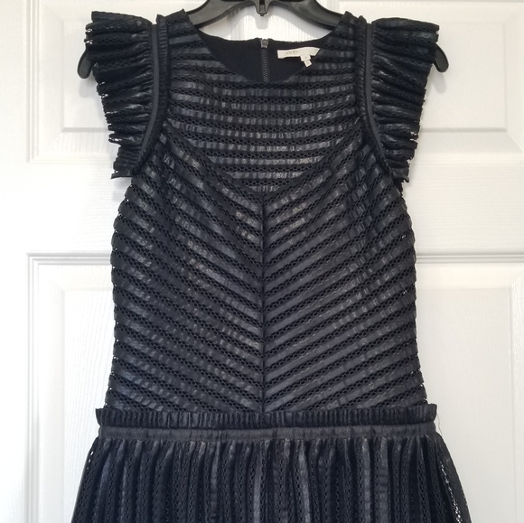 Maje Remony Black Tiered Mini Dress Size 3 - Picture 5 of 15